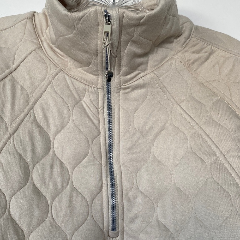 Softest Quilted Crop Half Zip Sweatshirt Jacket Sweater Yoga Zara Athleta - Picture 3 of 14